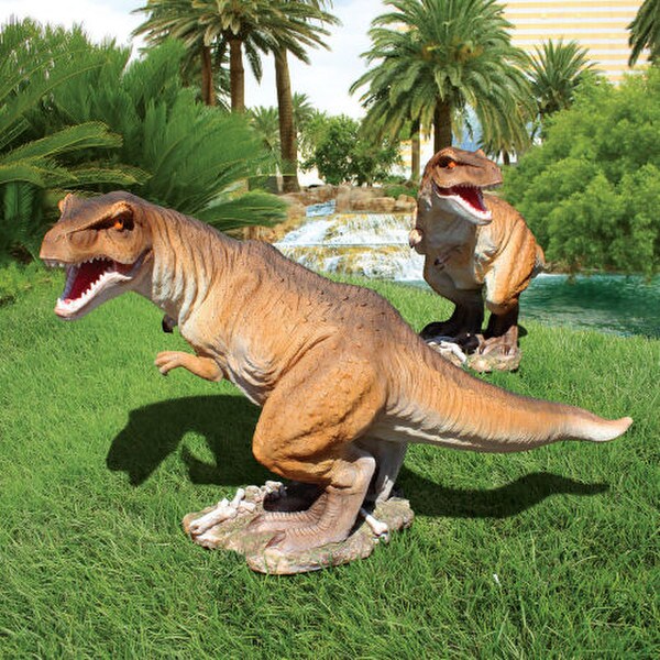 T-Rex Raptor Dinosaur Garden Sculpture Life-like Decor